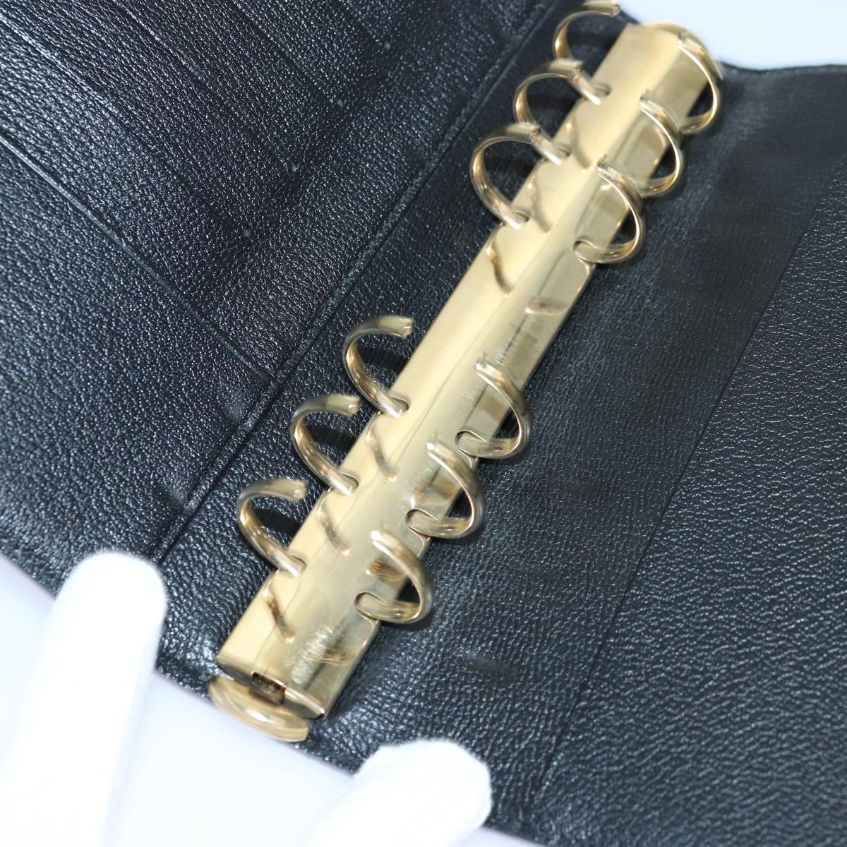 Louis Vuitton Agenda Mm Black Leather Wallet (Pre-Owned)