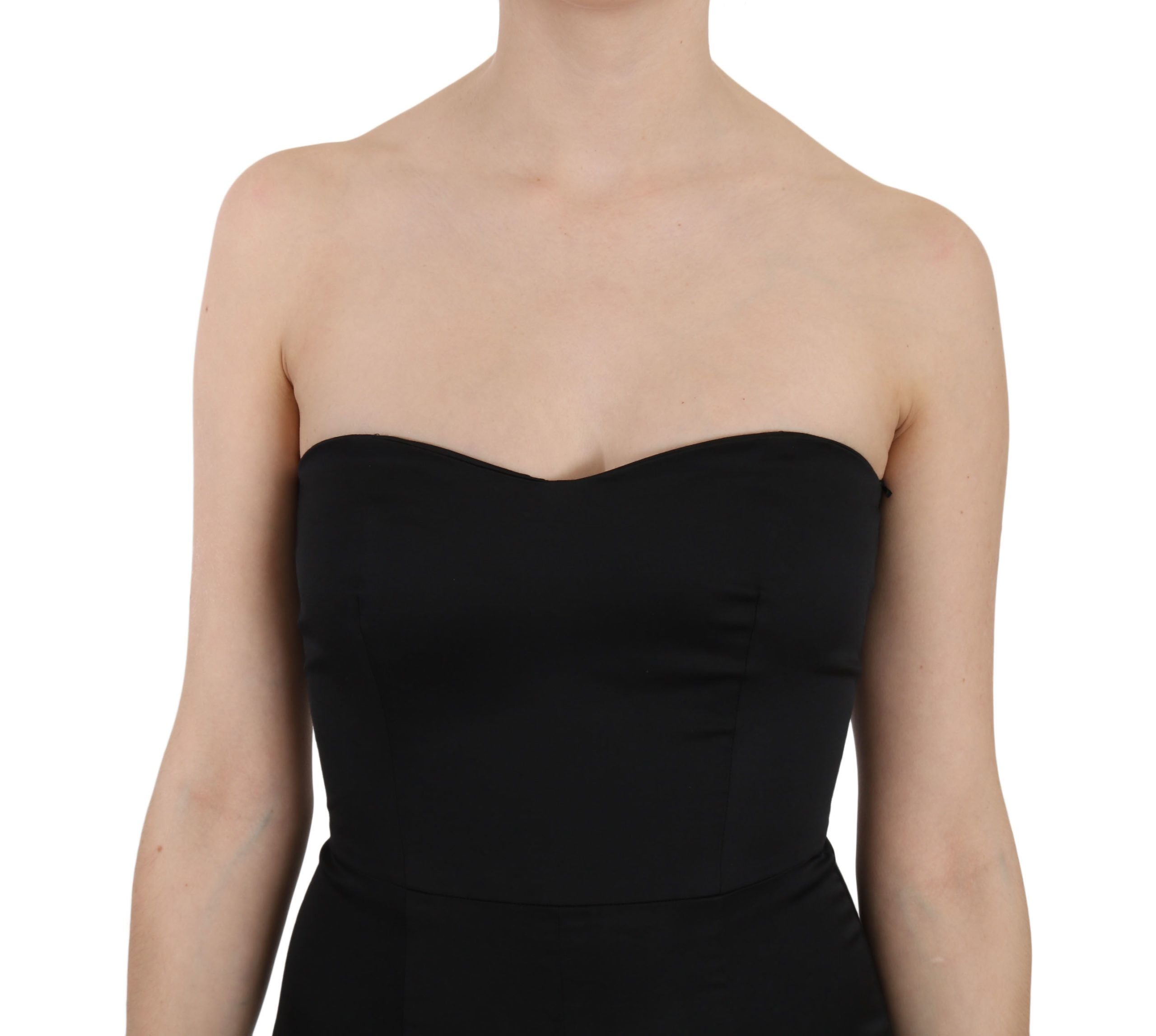 John Richmond Black Sequined Flare Ball Gown Women's Dress