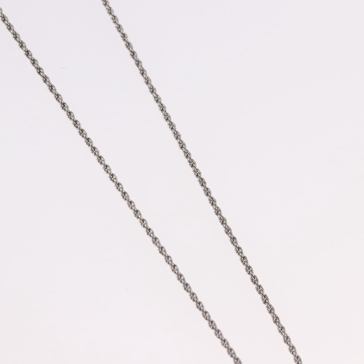 Christian Dior Vintage Circle Pendant Metal Silver Metal Necklace Jewelry (Pre-Owned)