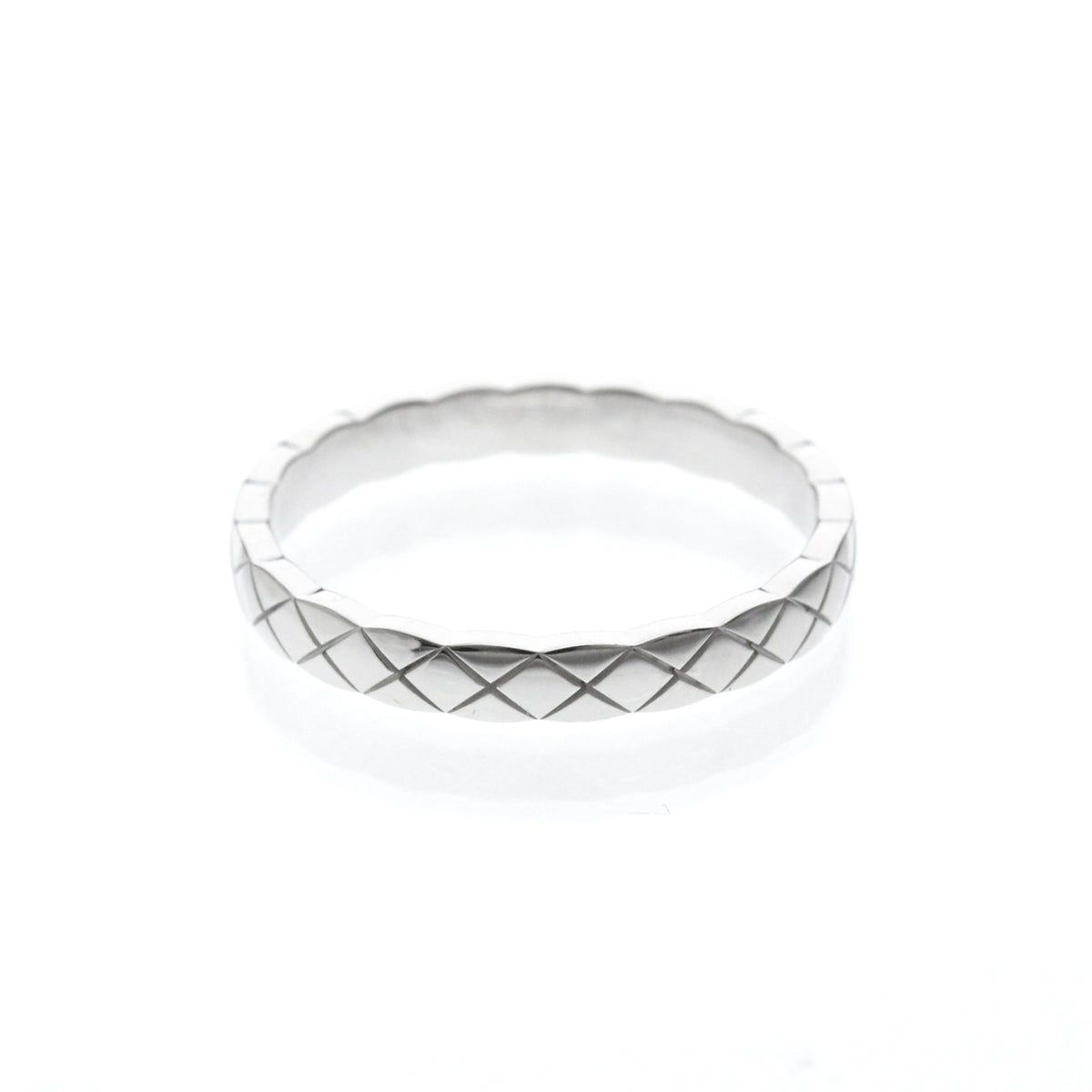 Chanel Coco Crush 18K White Gold Silver White_Gold Ring Jewelry (Pre-Owned)