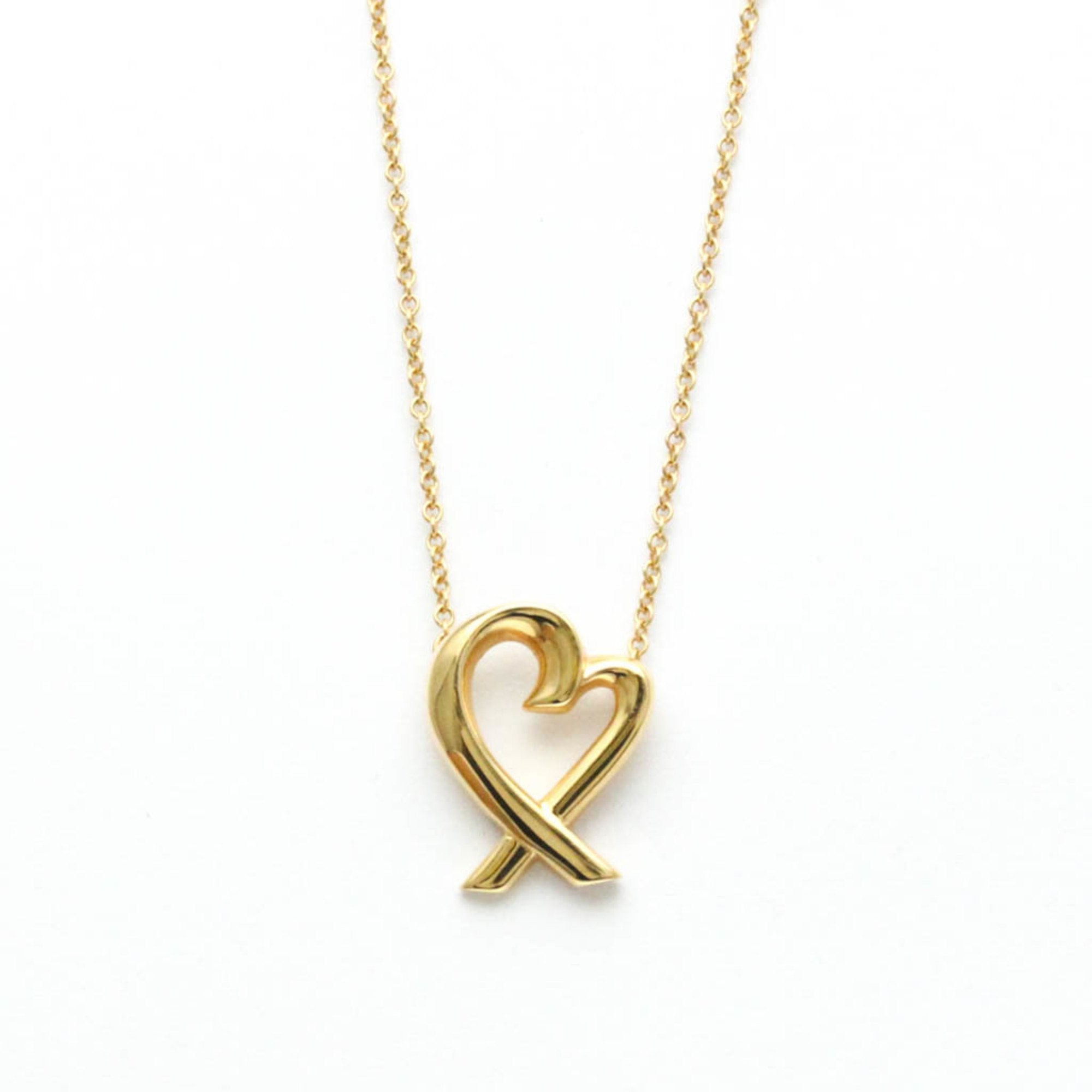 Tiffany & Co Loving Heart Gold Rose Gold Necklace Jewelry (Pre-Owned)