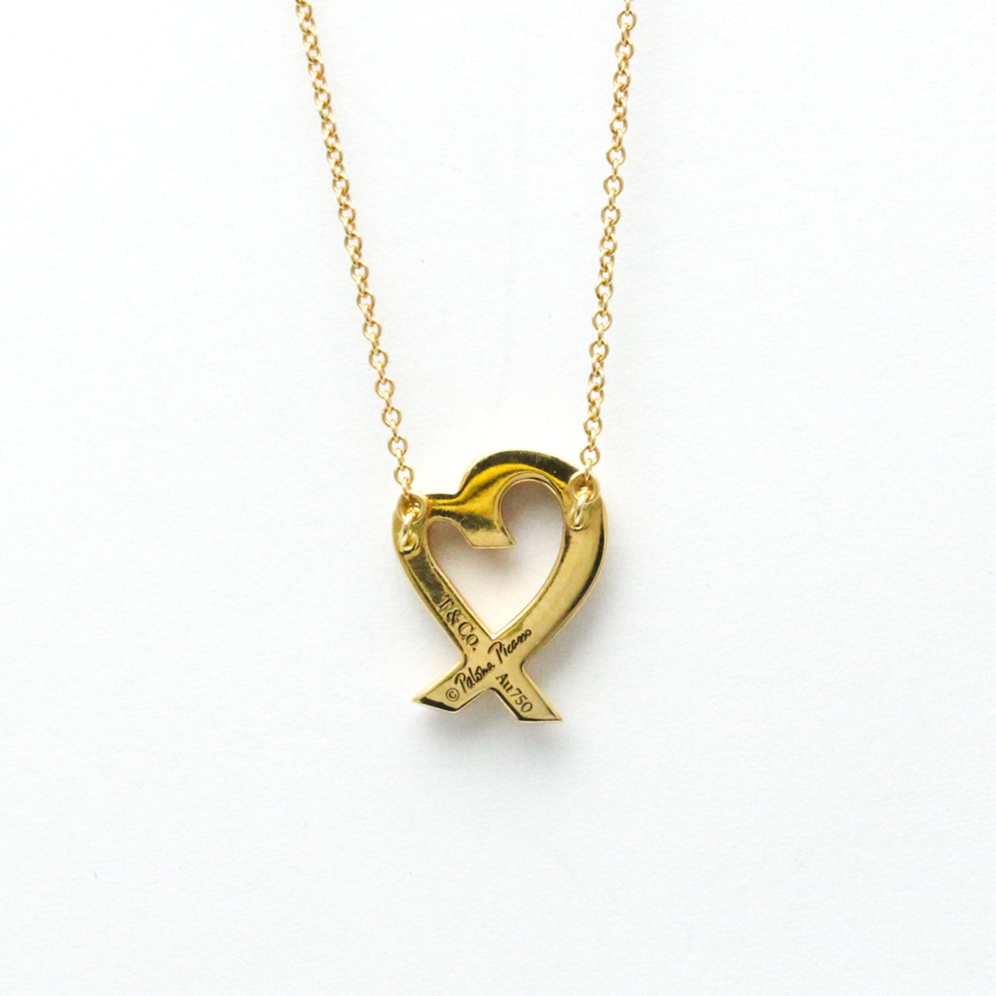 Tiffany & Co Loving Heart Gold Rose Gold Necklace Jewelry (Pre-Owned)