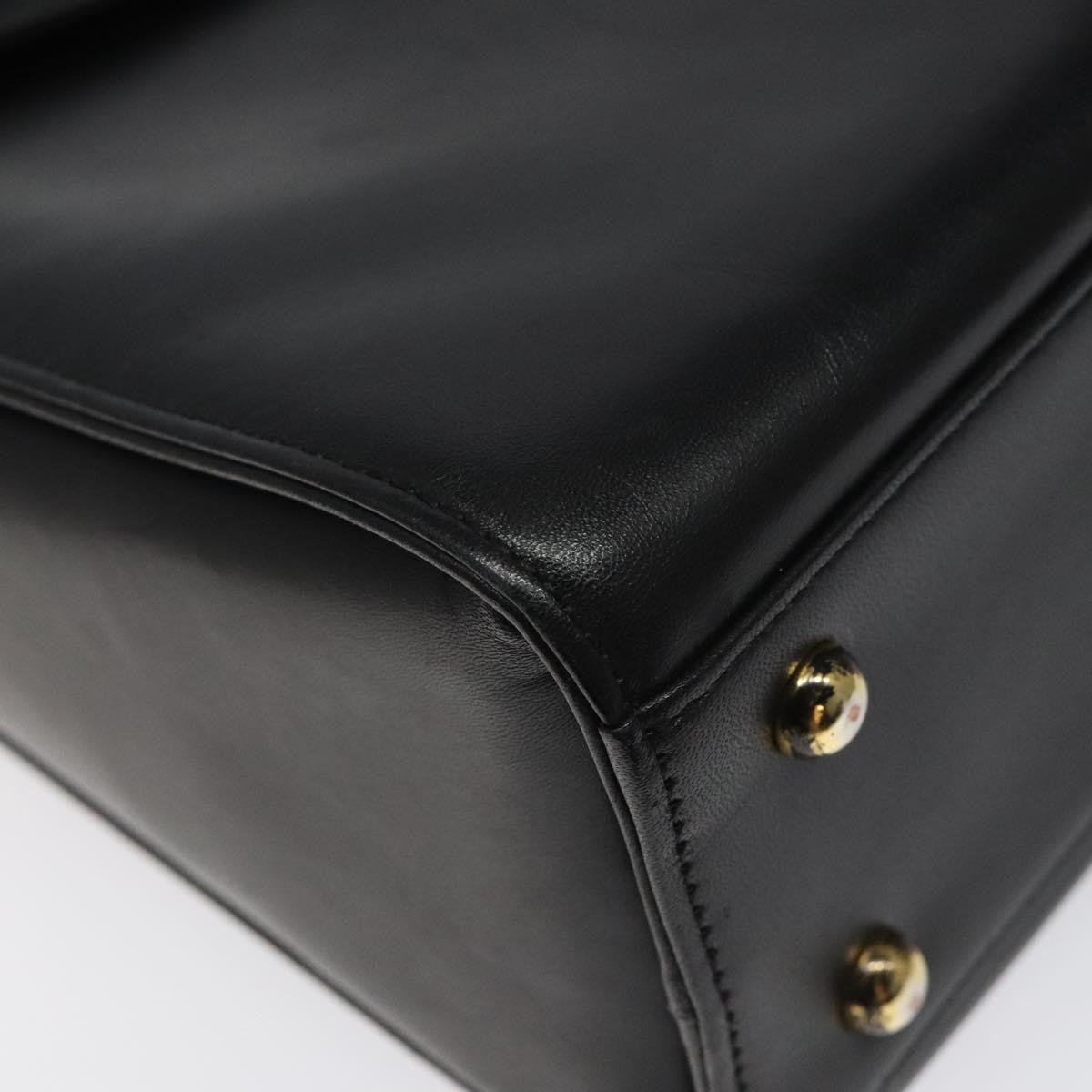Givenchy Vintage Leather Black Leather Handbag (Pre-Owned)