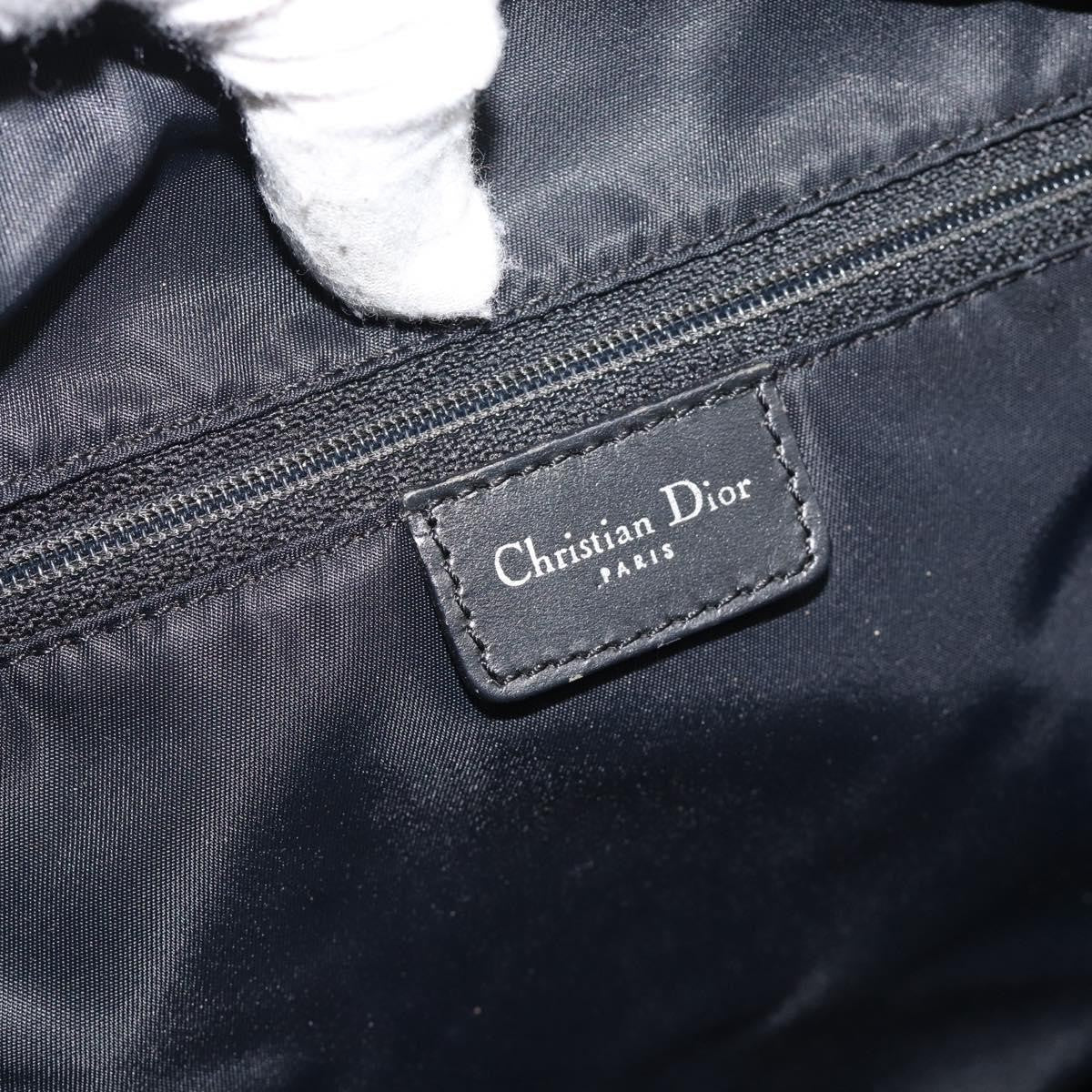 Christian Dior Vintage Trotter Messenger Diorissimo Canvas Black Canvas Shoulder Bag Bag (Pre-Owned)