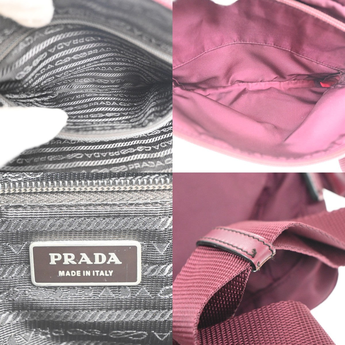 Prada Messenger Printed Tessuto Red Nylon Crossbody Bag Bag (Pre-Owned)