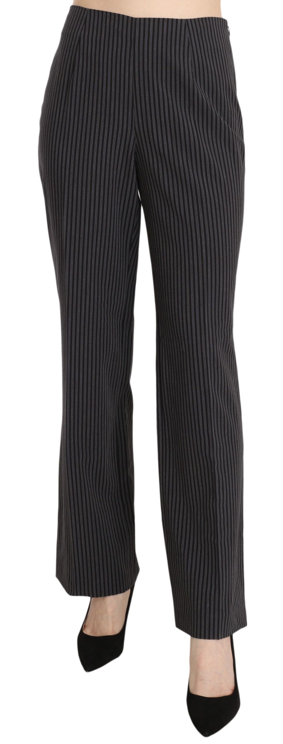 BENCIVENGA Black Striped Cotton Sretch Dress Trousers Women's Pants