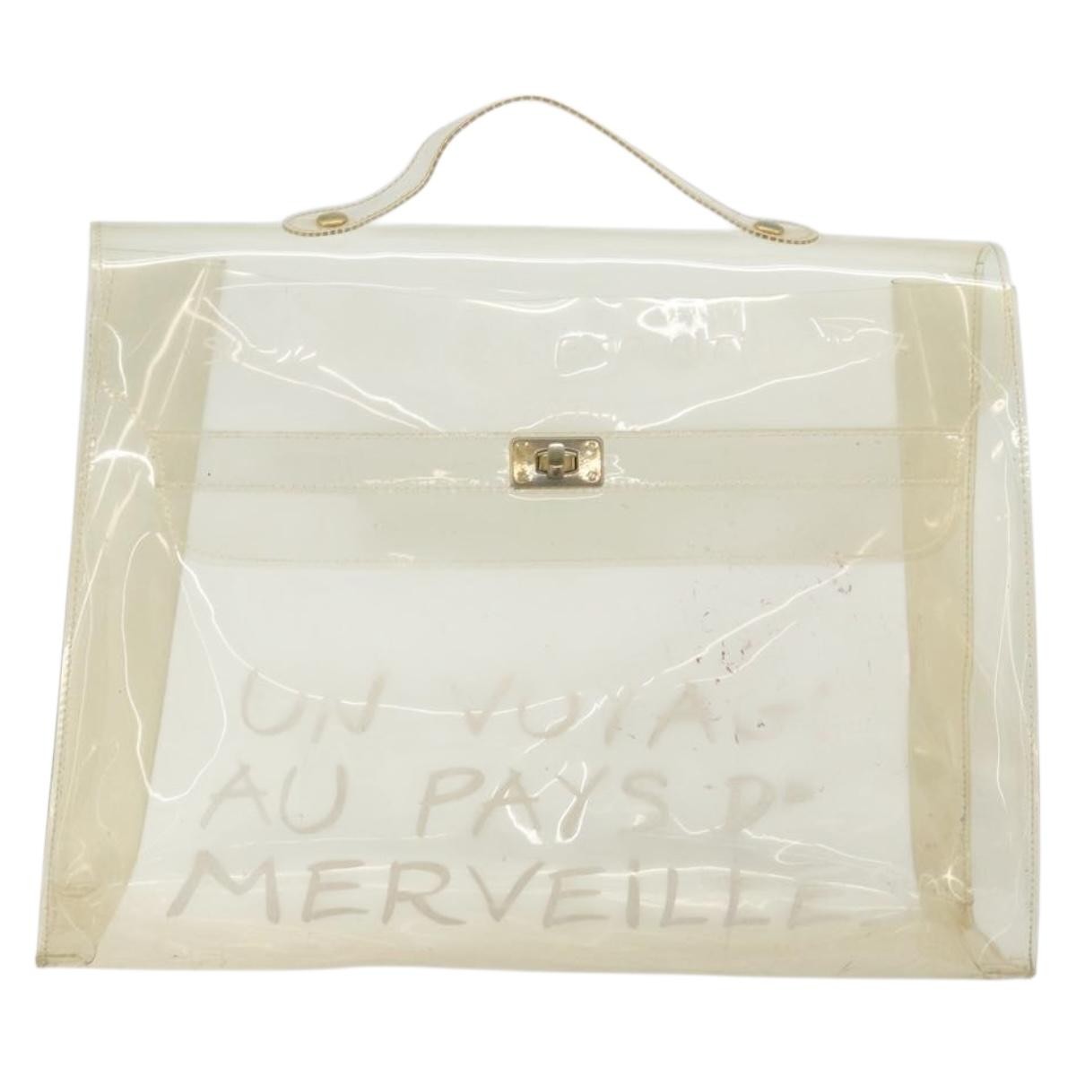 Hermes Kelly Souvenir Vinyl Clear Plastic Handbag (Pre-Owned)