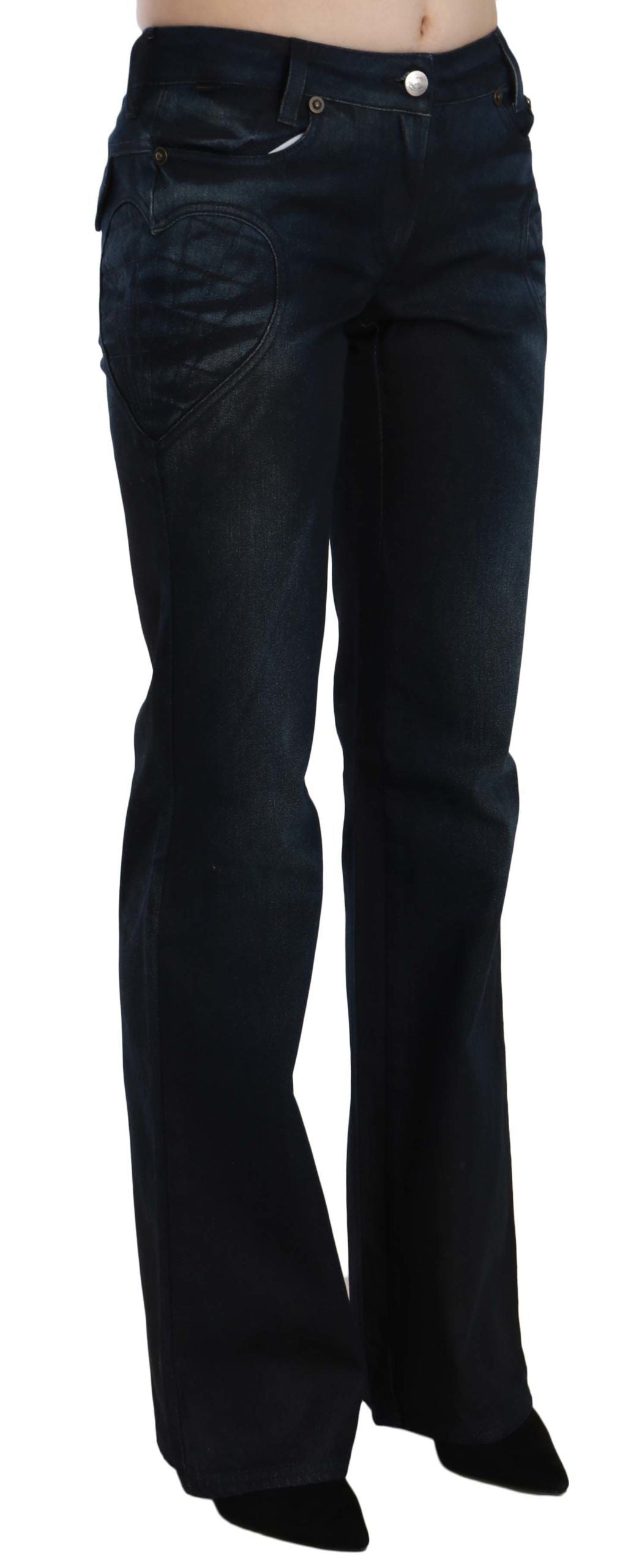 Just Cavalli Chic Mid Waist Straight Denim Women's Pants