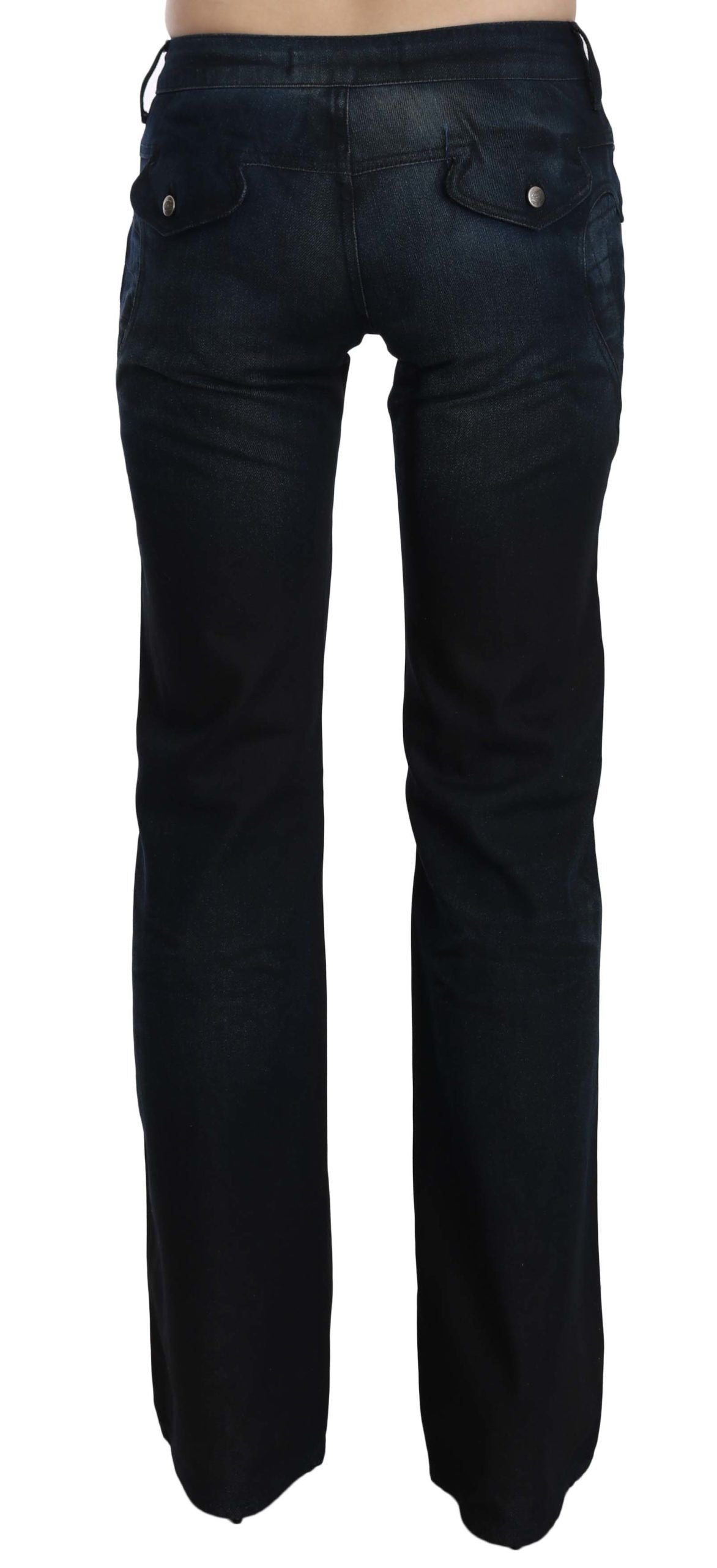 Just Cavalli Chic Mid Waist Straight Denim Women's Pants