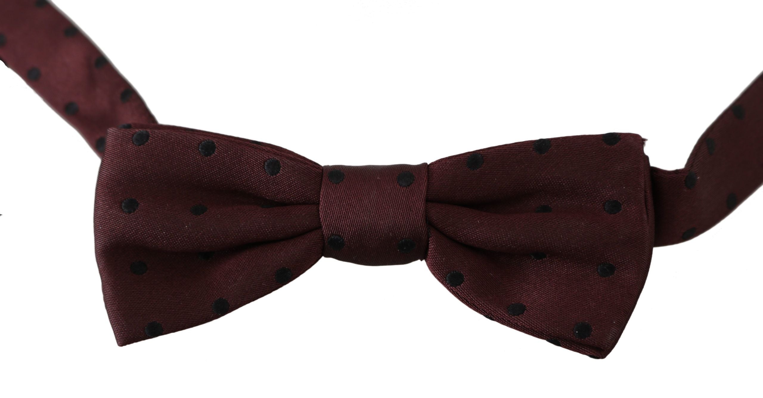 Dolce & Gabbana Elegant Silk Purple Dotted Bow Men's Tie