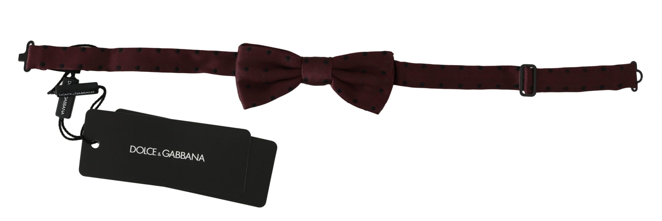 Dolce & Gabbana Elegant Silk Purple Dotted Bow Men's Tie