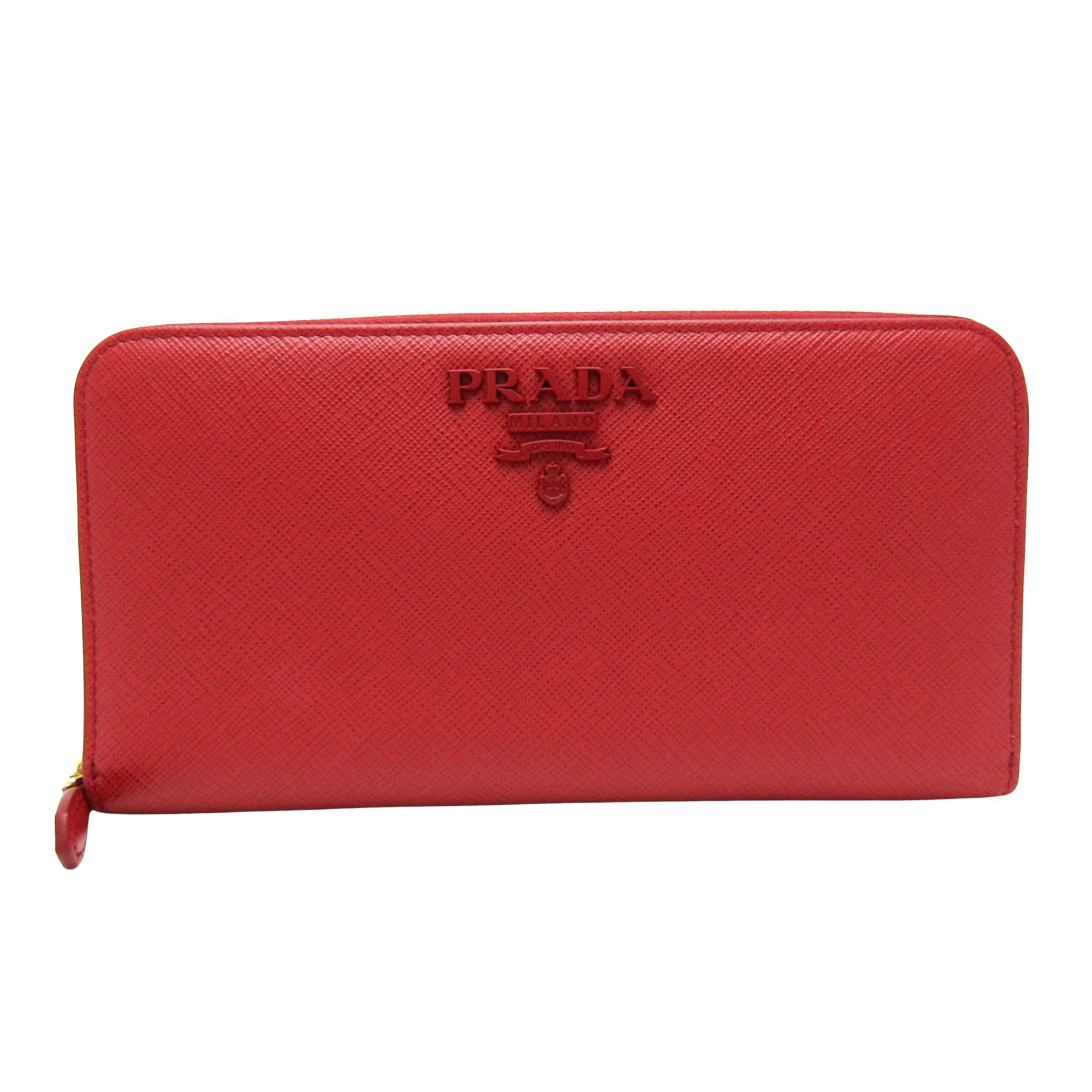 Prada Saffiano Red Leather Wallet (Pre-Owned)