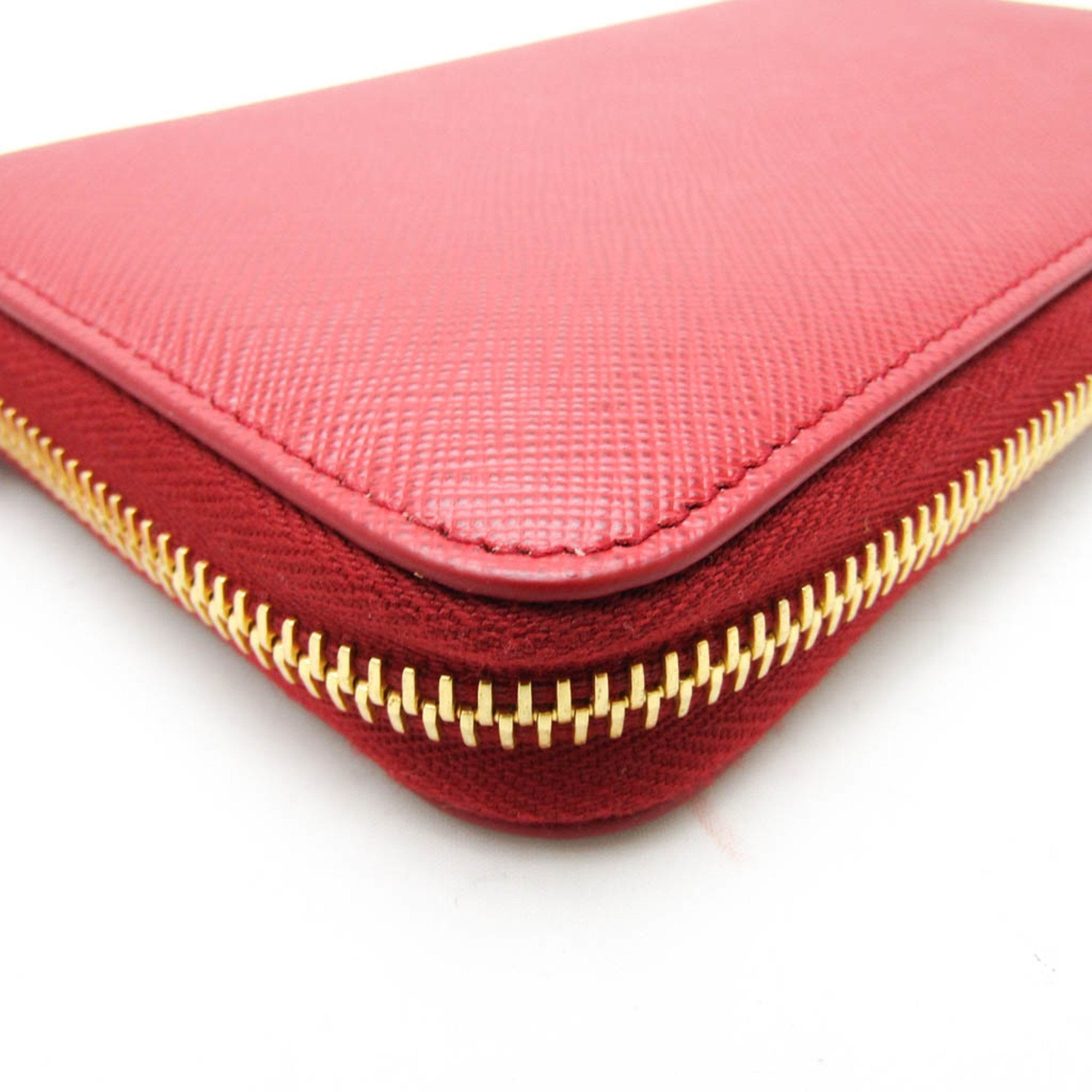 Prada Saffiano Red Leather Wallet (Pre-Owned)