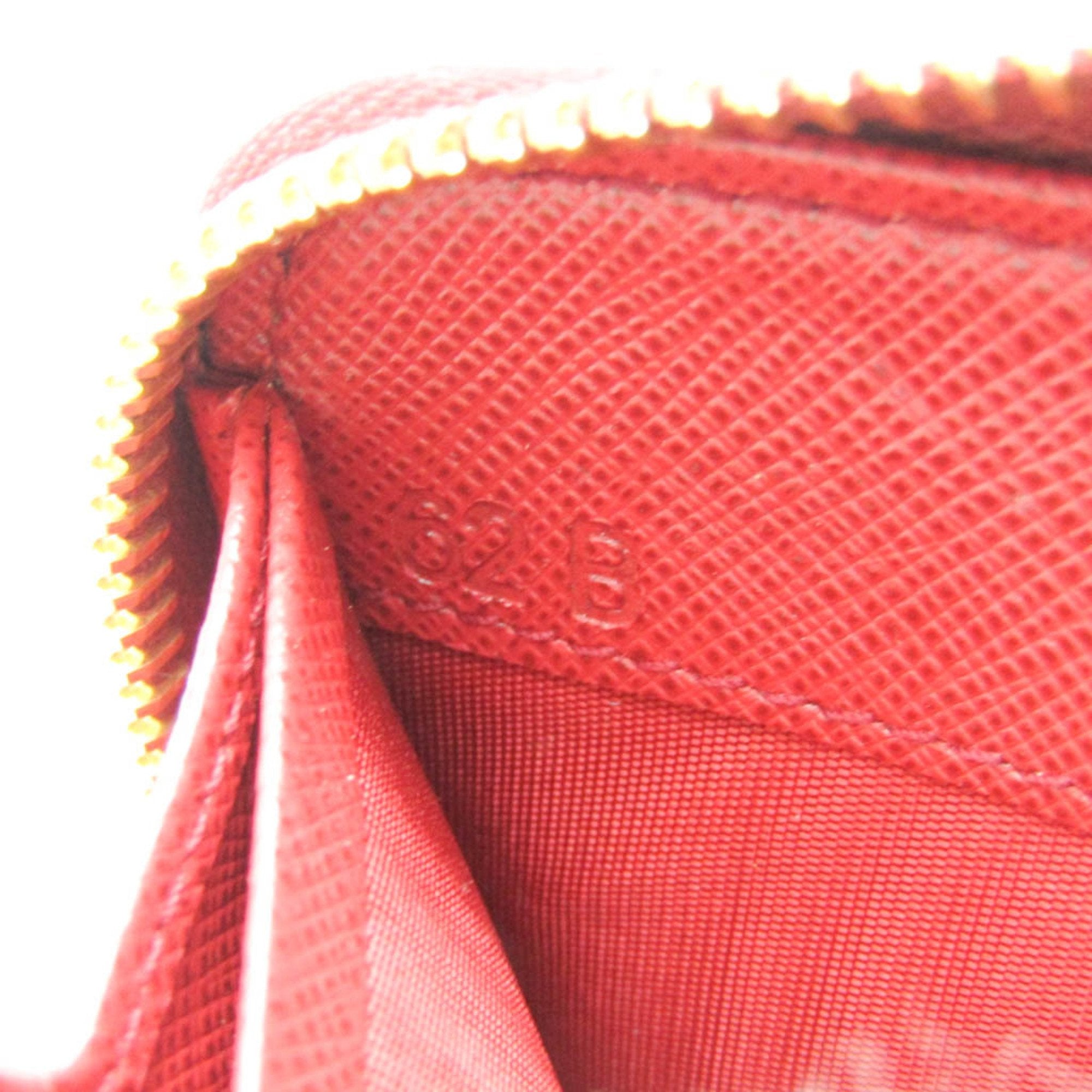Prada Saffiano Red Leather Wallet (Pre-Owned)
