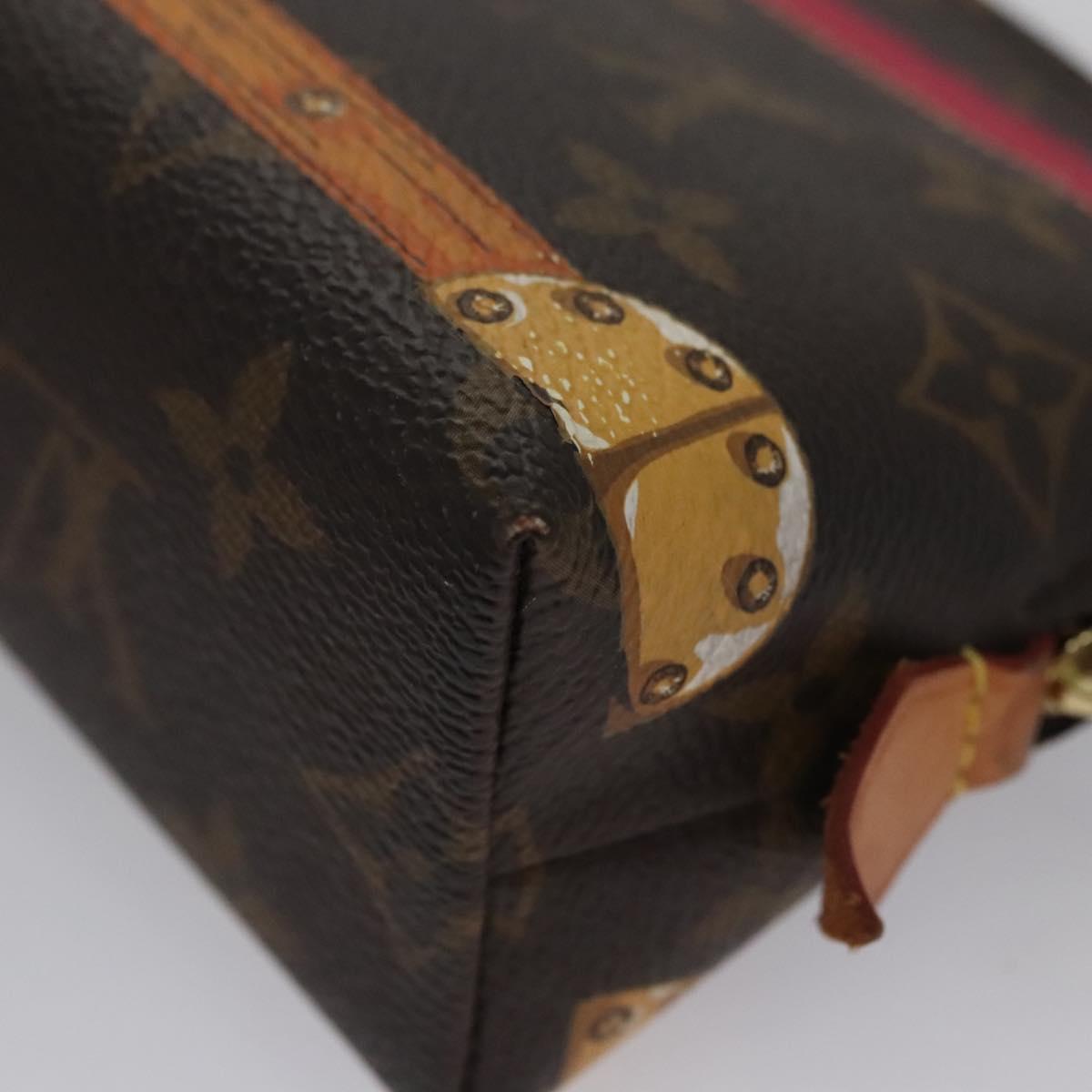 Louis Vuitton Cosmetic Pouch Brown Canvas Clutch Bag (Pre-Owned)