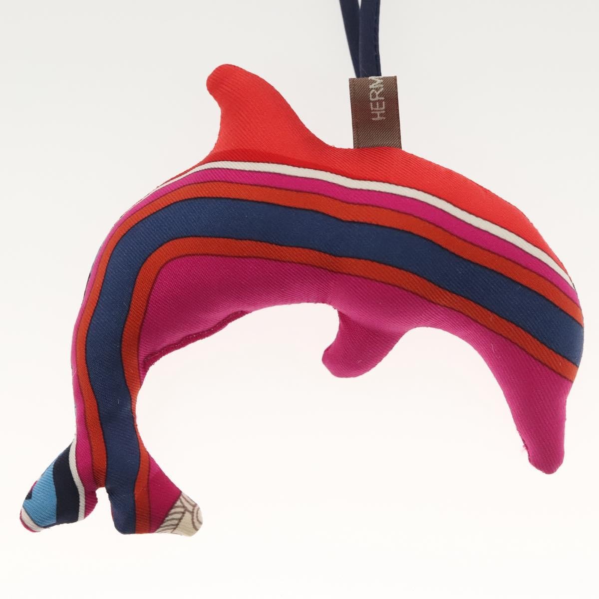 Hermes Petit H Dolphin Bag Charm Silk Purple Silk Charms And Keychains Accessory (Pre-Owned)