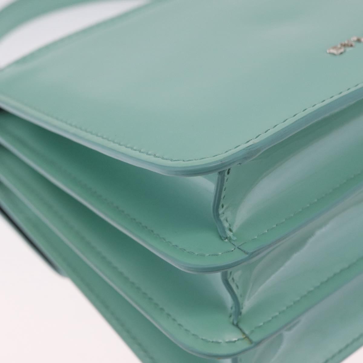 Bvlgari Serpenti Forever Top Handle Patent Green Patent_Leather Handbag (Pre-Owned)