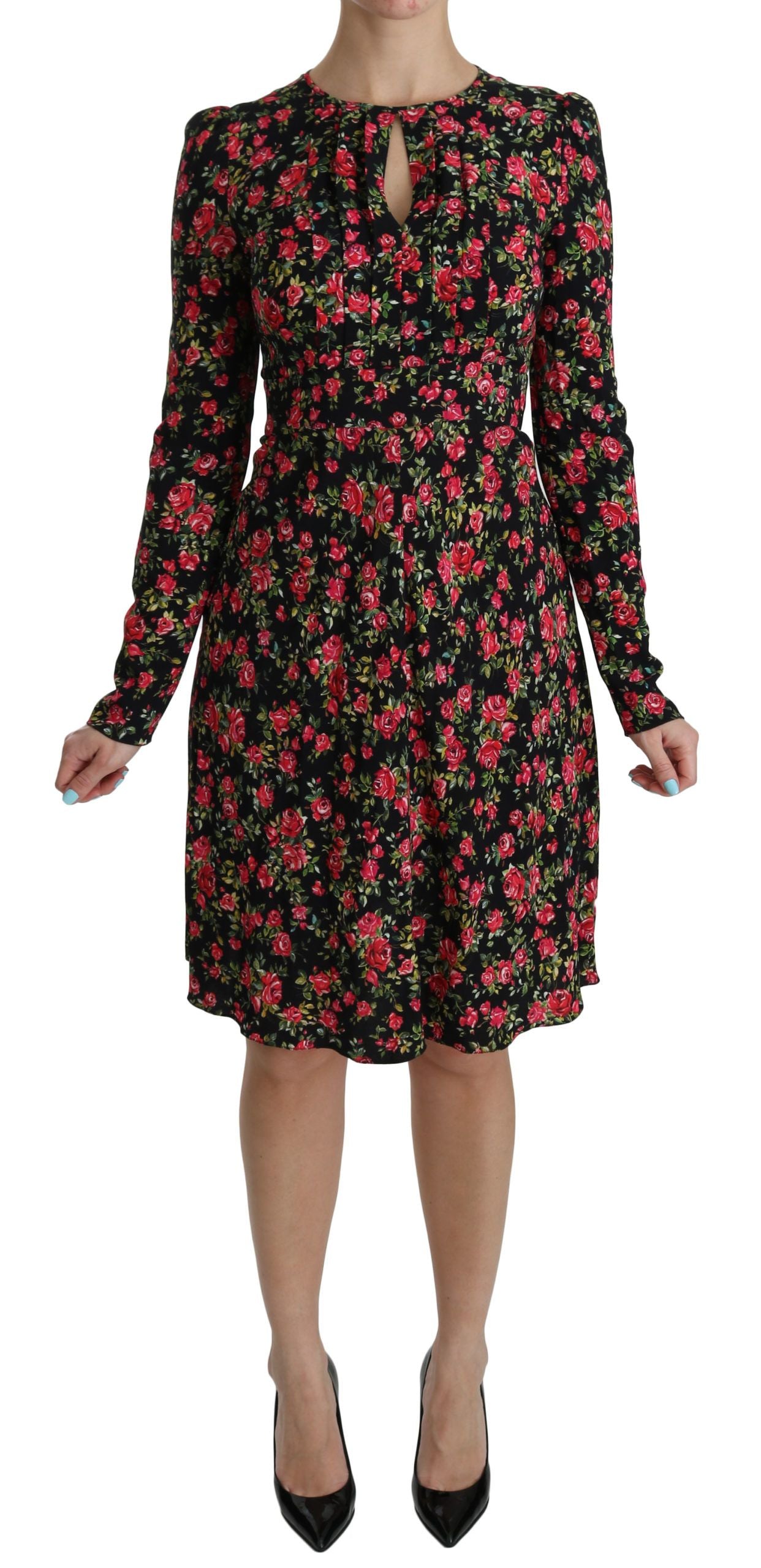 Dolce & Gabbana Floral A-Line Viscose Knee Length Women's Dress