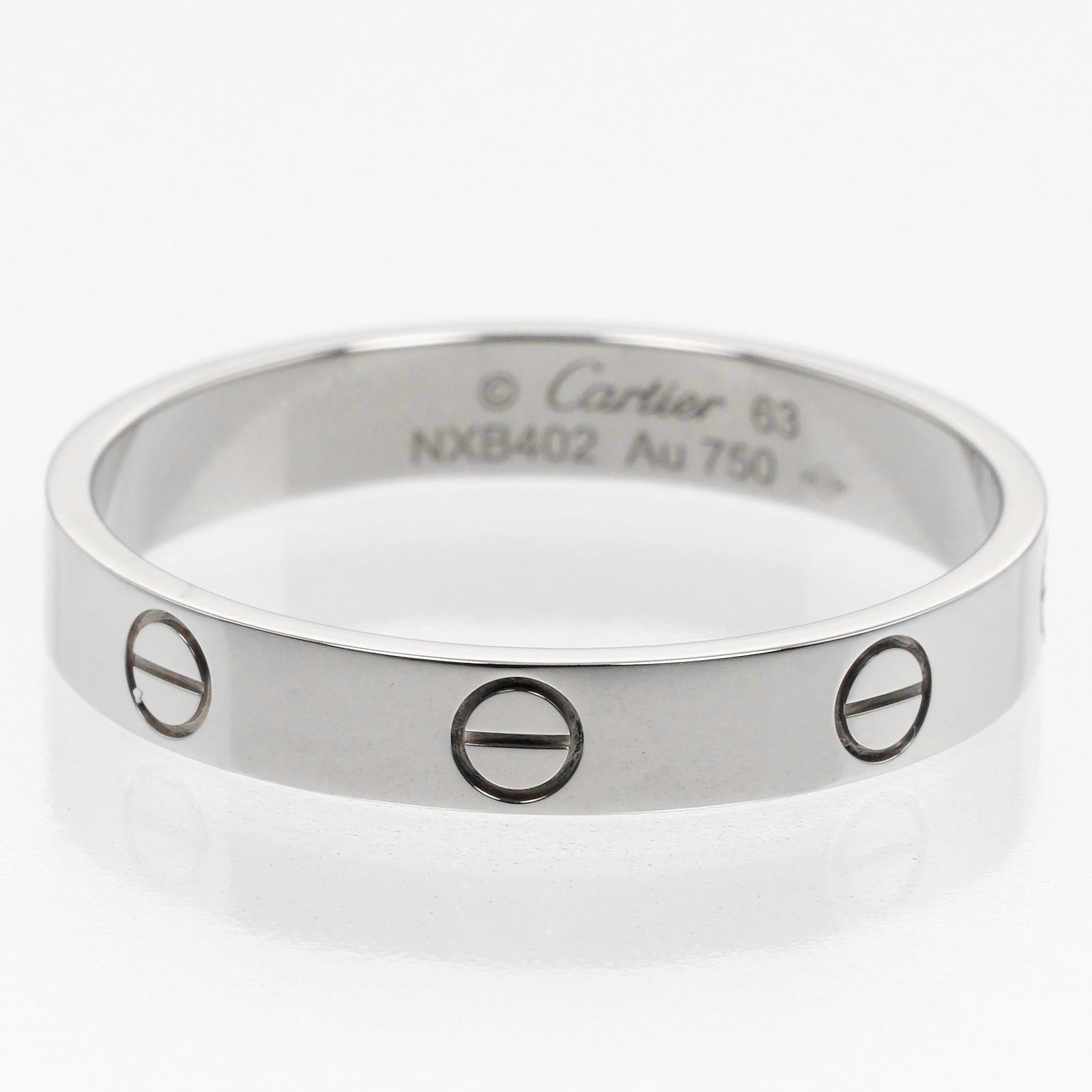 Cartier Love Silver White Gold Ring Jewelry (Pre-Owned)