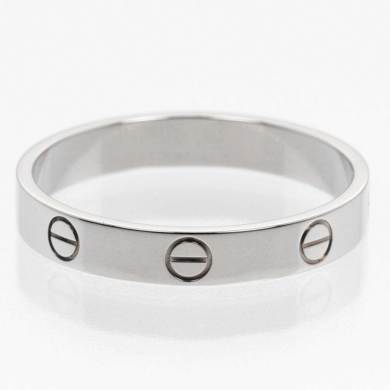 Cartier Love Silver White Gold Ring Jewelry (Pre-Owned)