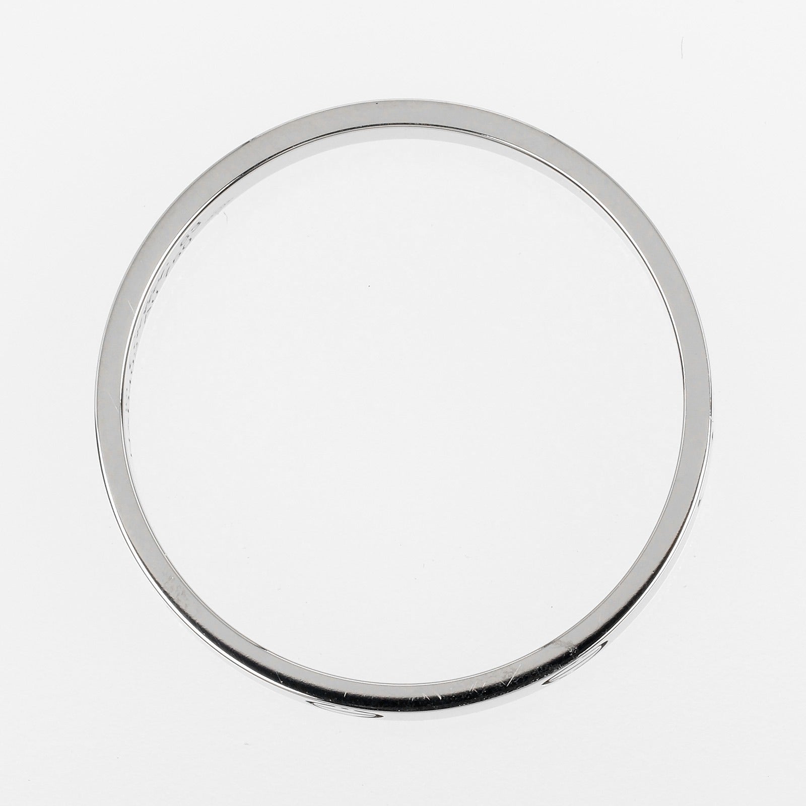 Cartier Love Silver White Gold Ring Jewelry (Pre-Owned)