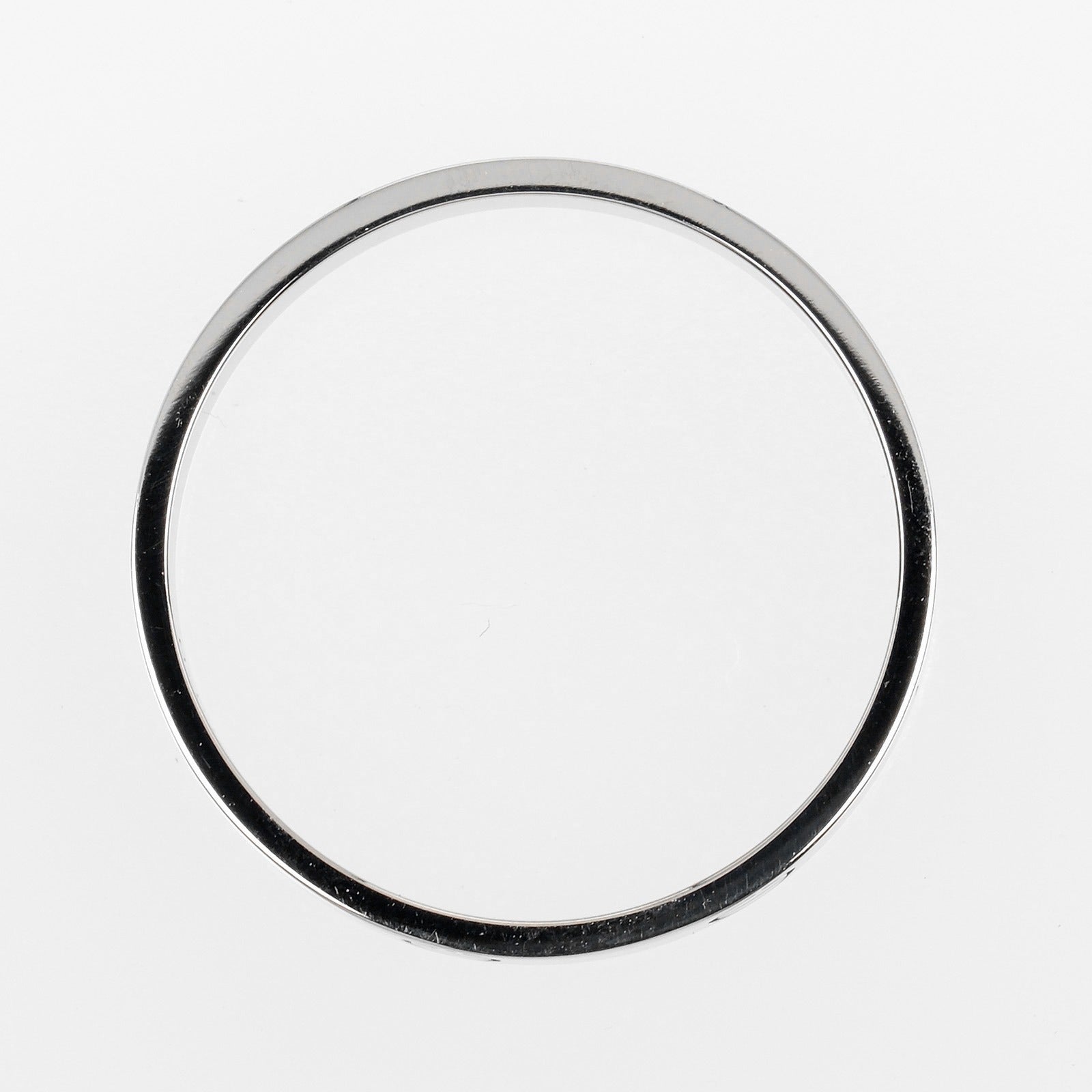 Cartier Love Silver White Gold Ring Jewelry (Pre-Owned)