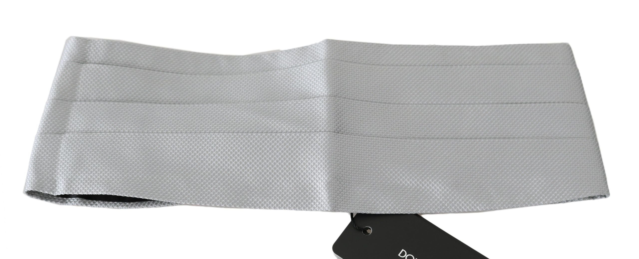 Dolce & Gabbana Gray Men Waist Belt 100% Silk Men's Cummerbund