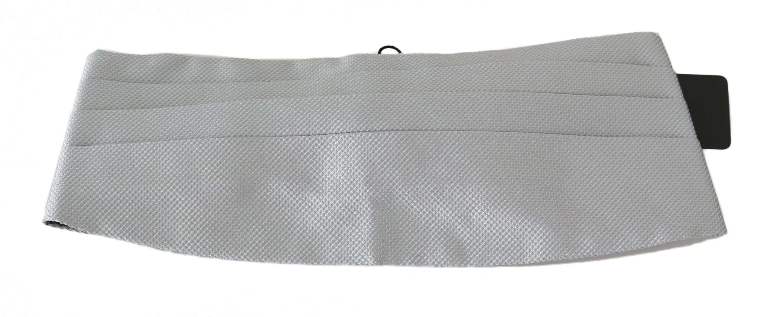 Dolce & Gabbana Gray Men Waist Belt 100% Silk Men's Cummerbund