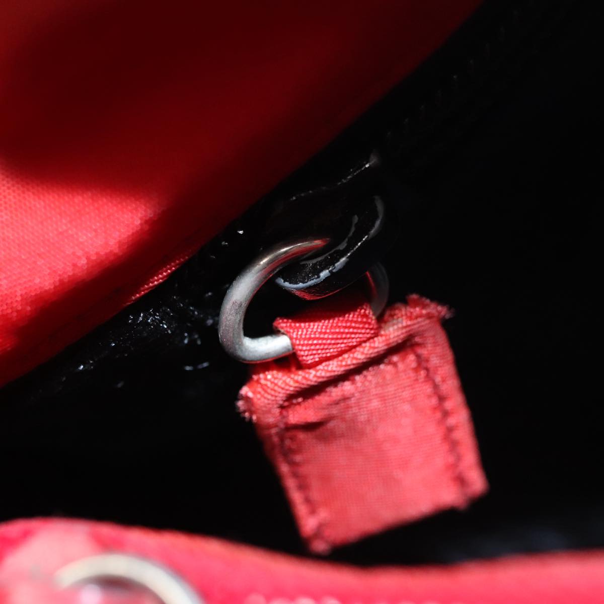 Prada Tessuto Red Synthetic Shoulder Bag (Pre-Owned)