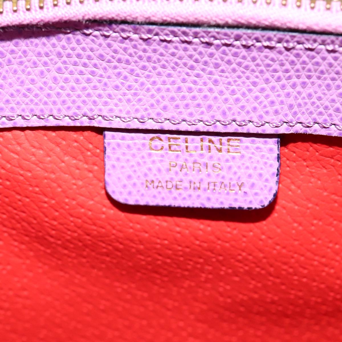 Céline Purple Leather Shoulder Bag (Pre-Owned)
