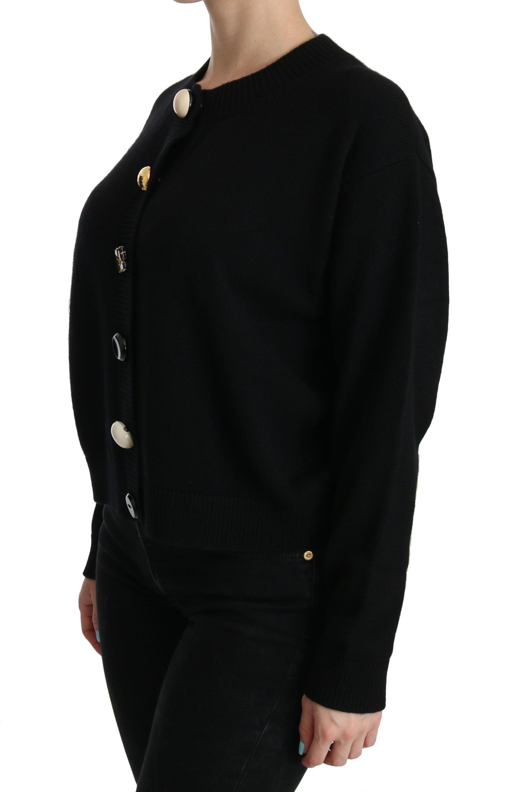 Dolce & Gabbana Elegant Black Cashmere Cardigan Women's Top