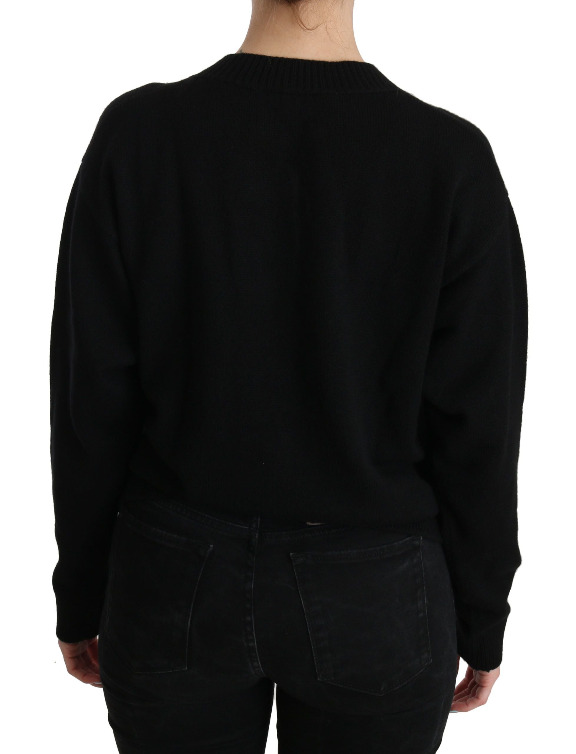 Dolce & Gabbana Elegant Black Cashmere Cardigan Women's Top