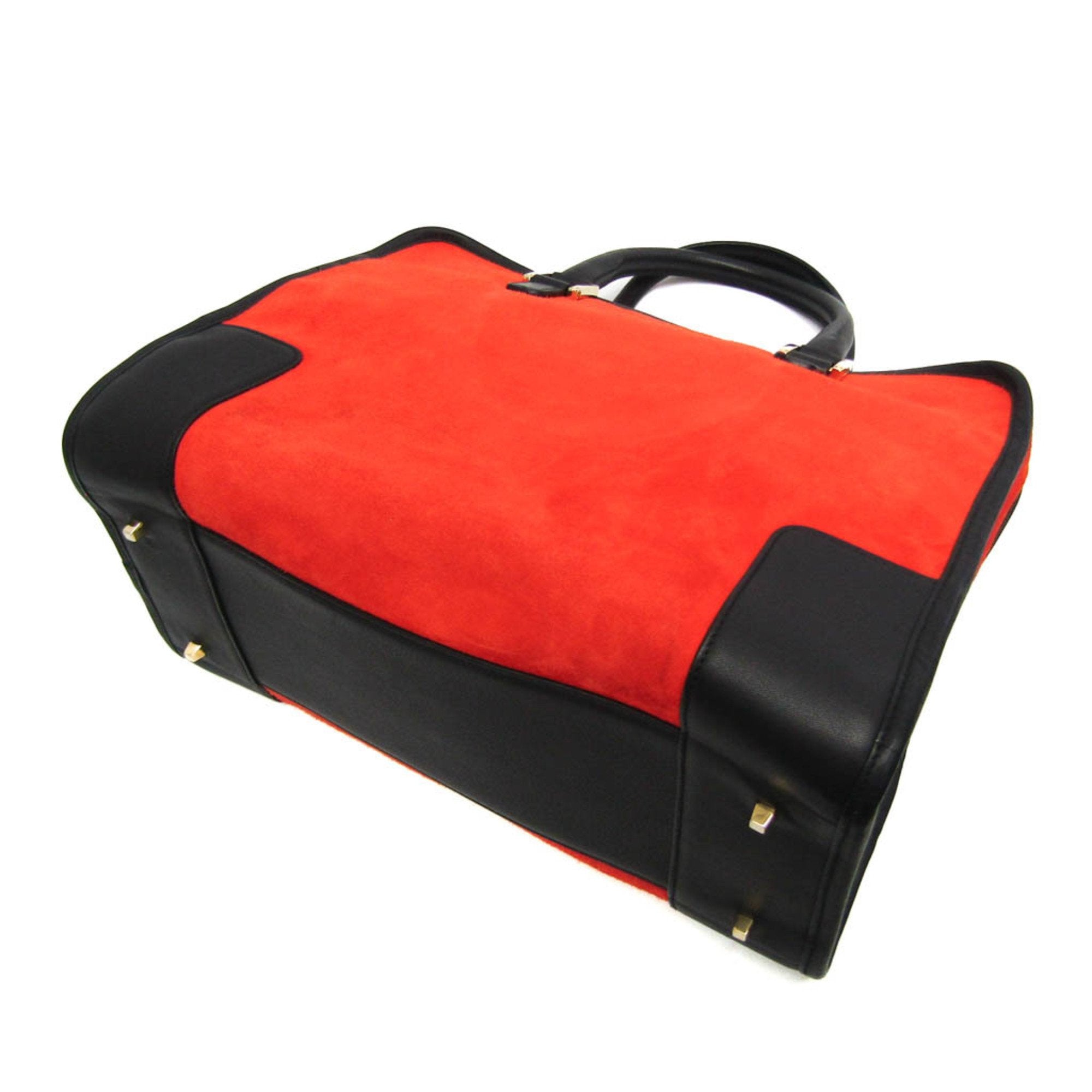 Loewe Amazona Red Suede Handbag (Pre-Owned)