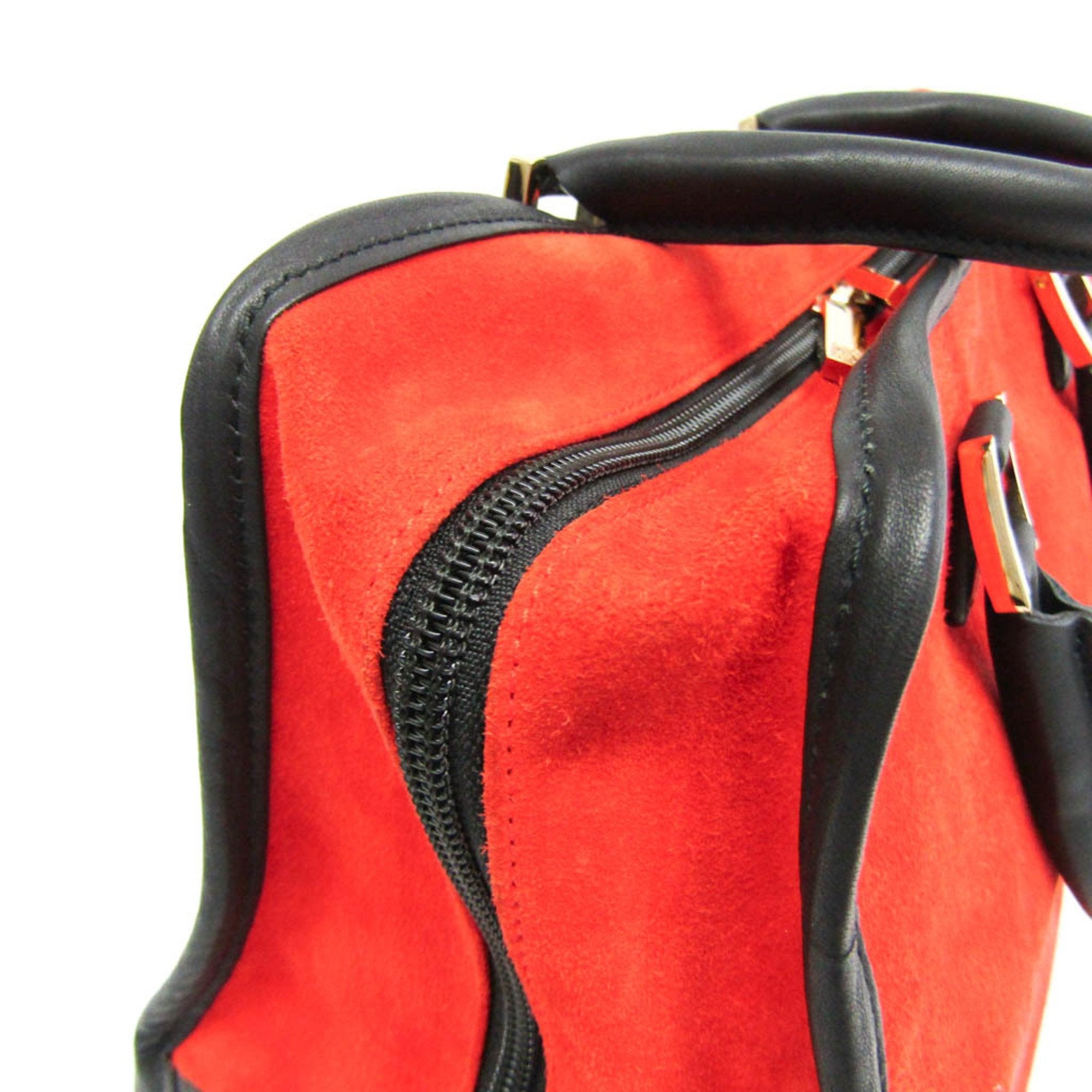 Loewe Amazona Red Suede Handbag (Pre-Owned)