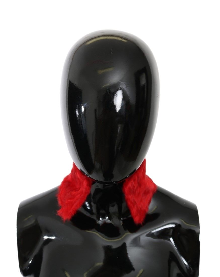 Dolce & Gabbana Elegant Red Lambskin Women's Scarf