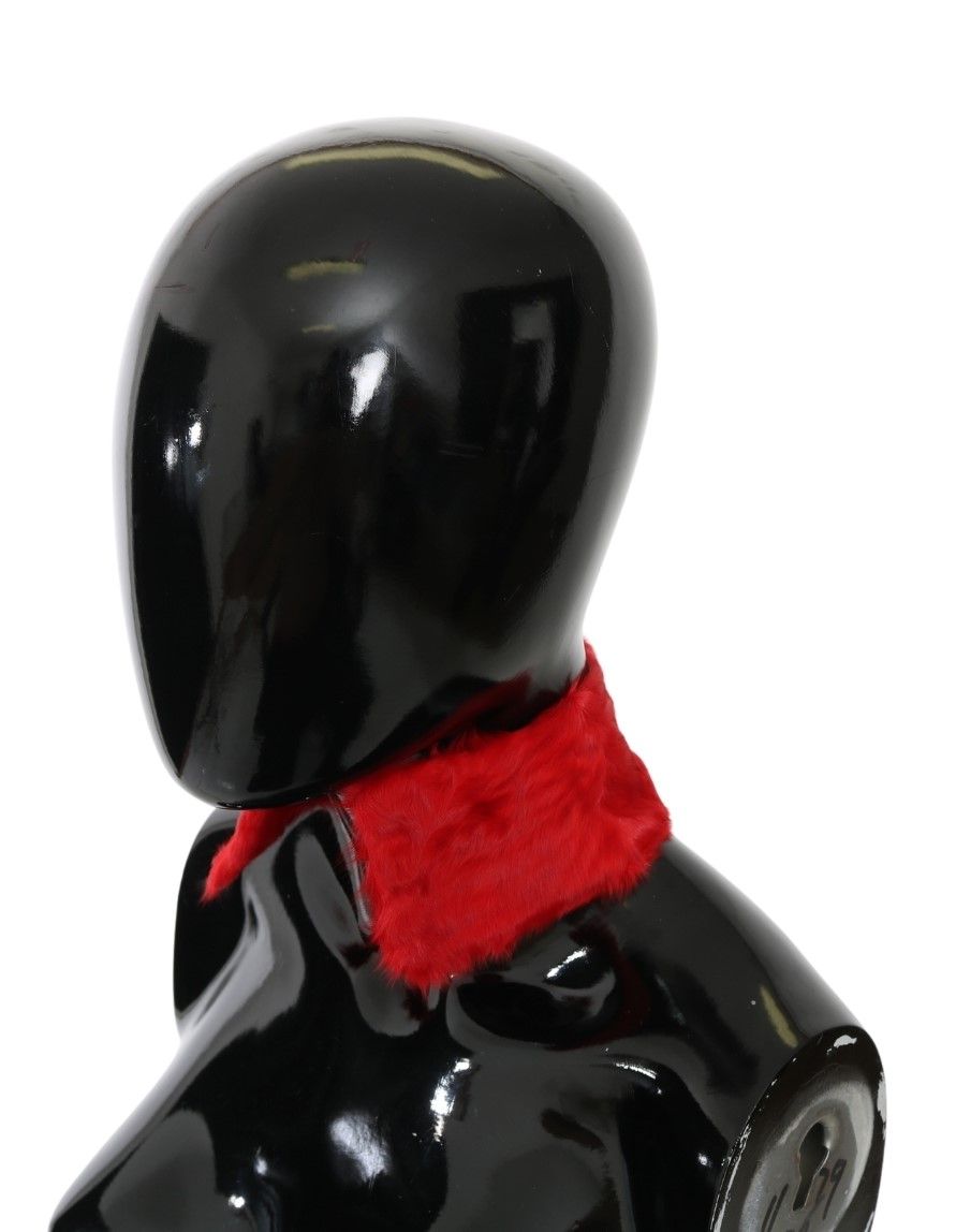 Dolce & Gabbana Elegant Red Lambskin Women's Scarf