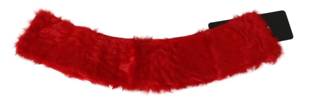 Dolce & Gabbana Elegant Red Lambskin Women's Scarf