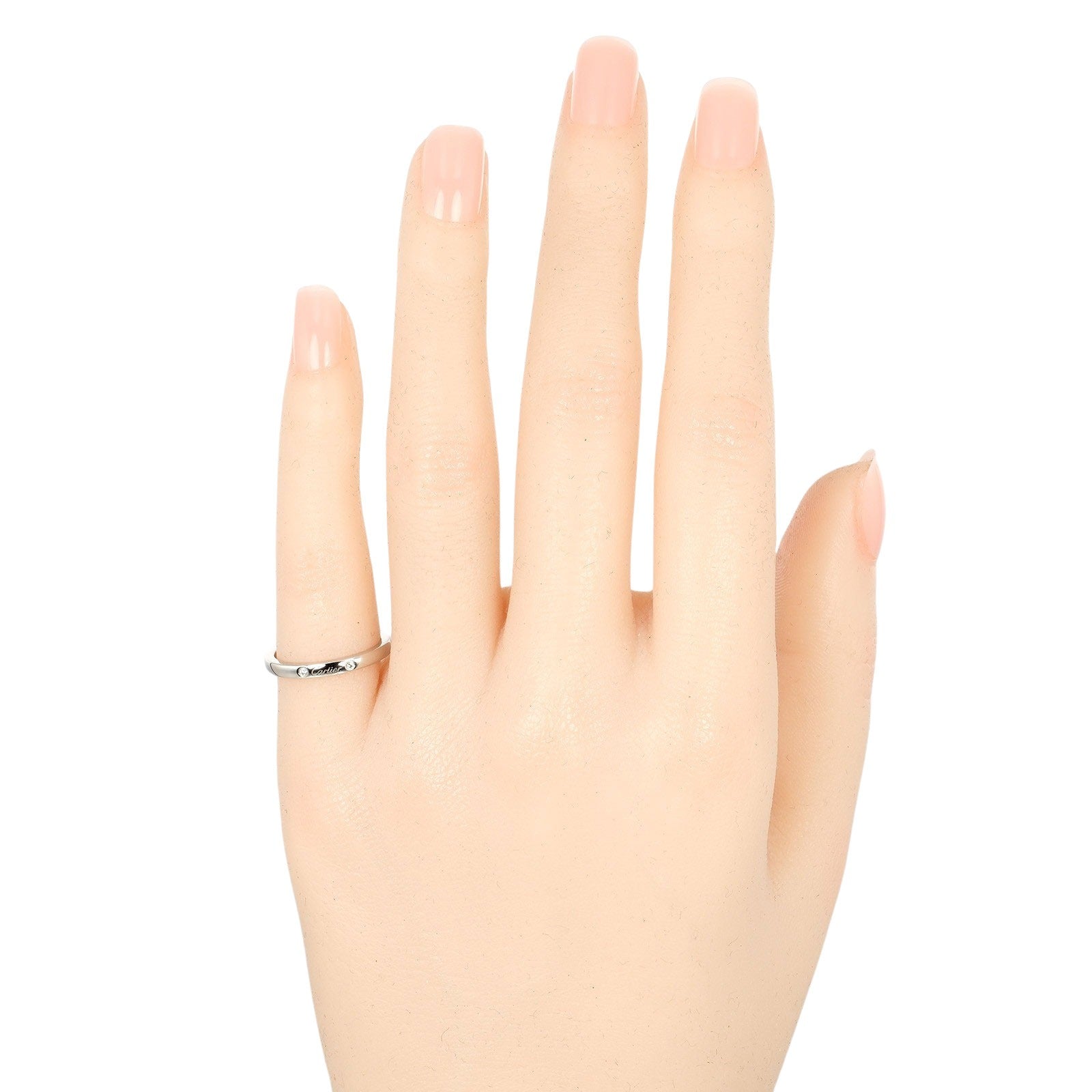 Cartier Ballerine Silver Platinum Ring Jewelry (Pre-Owned)