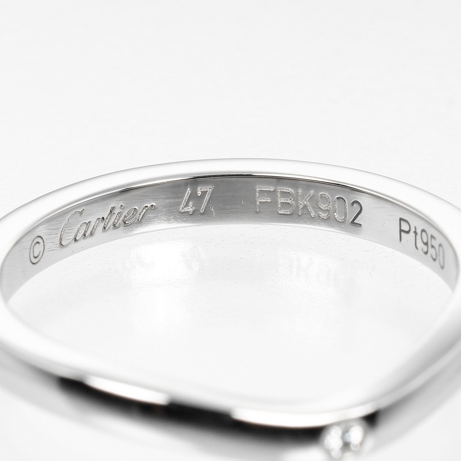 Cartier Ballerine Silver Platinum Ring Jewelry (Pre-Owned)