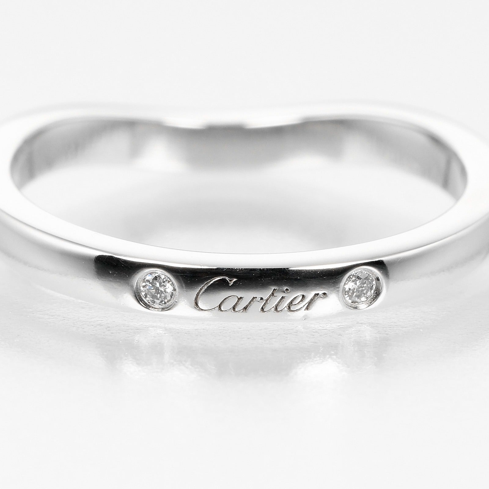 Cartier Ballerine Silver Platinum Ring Jewelry (Pre-Owned)