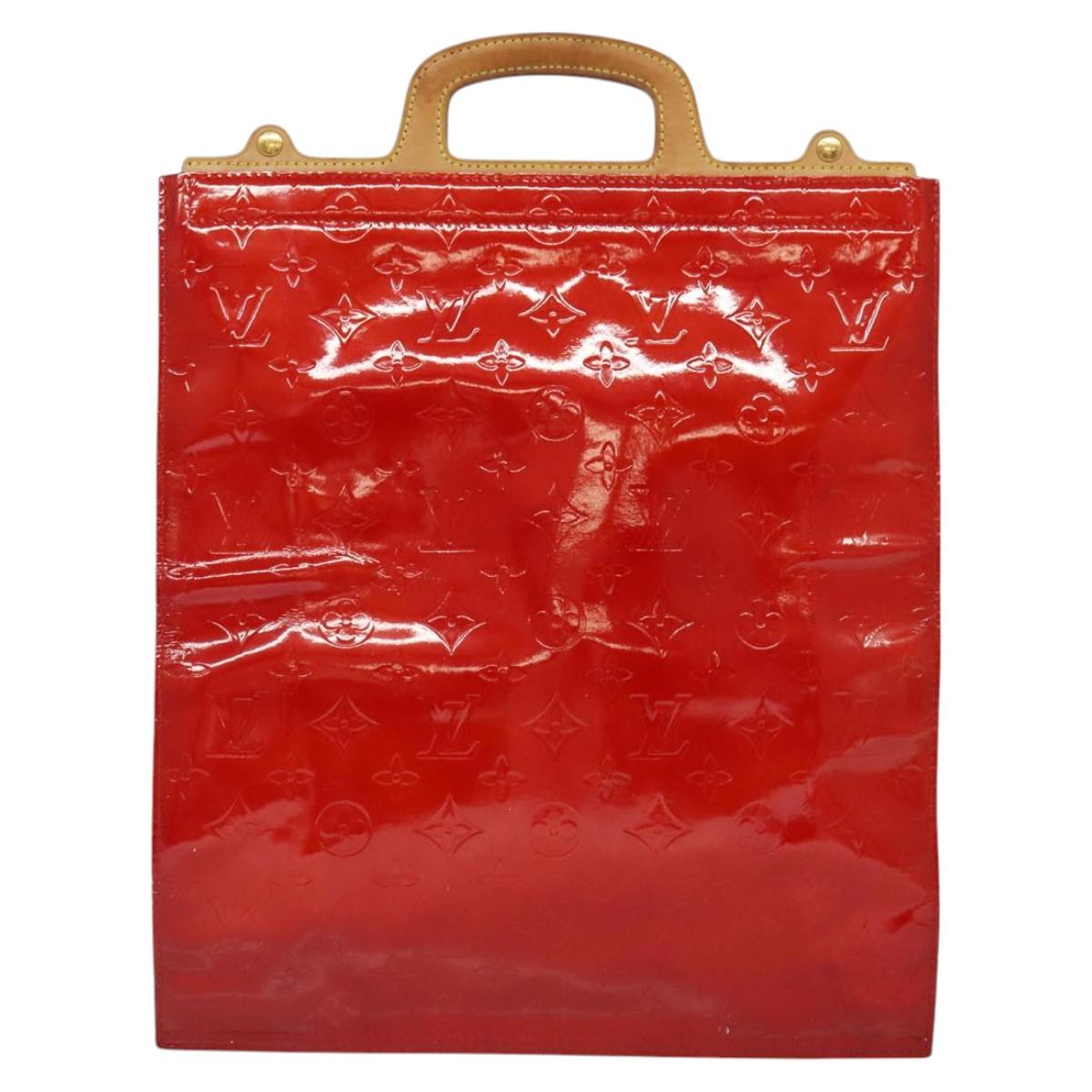 Louis Vuitton Stanton Red Patent Leather Tote Bag (Pre-Owned)