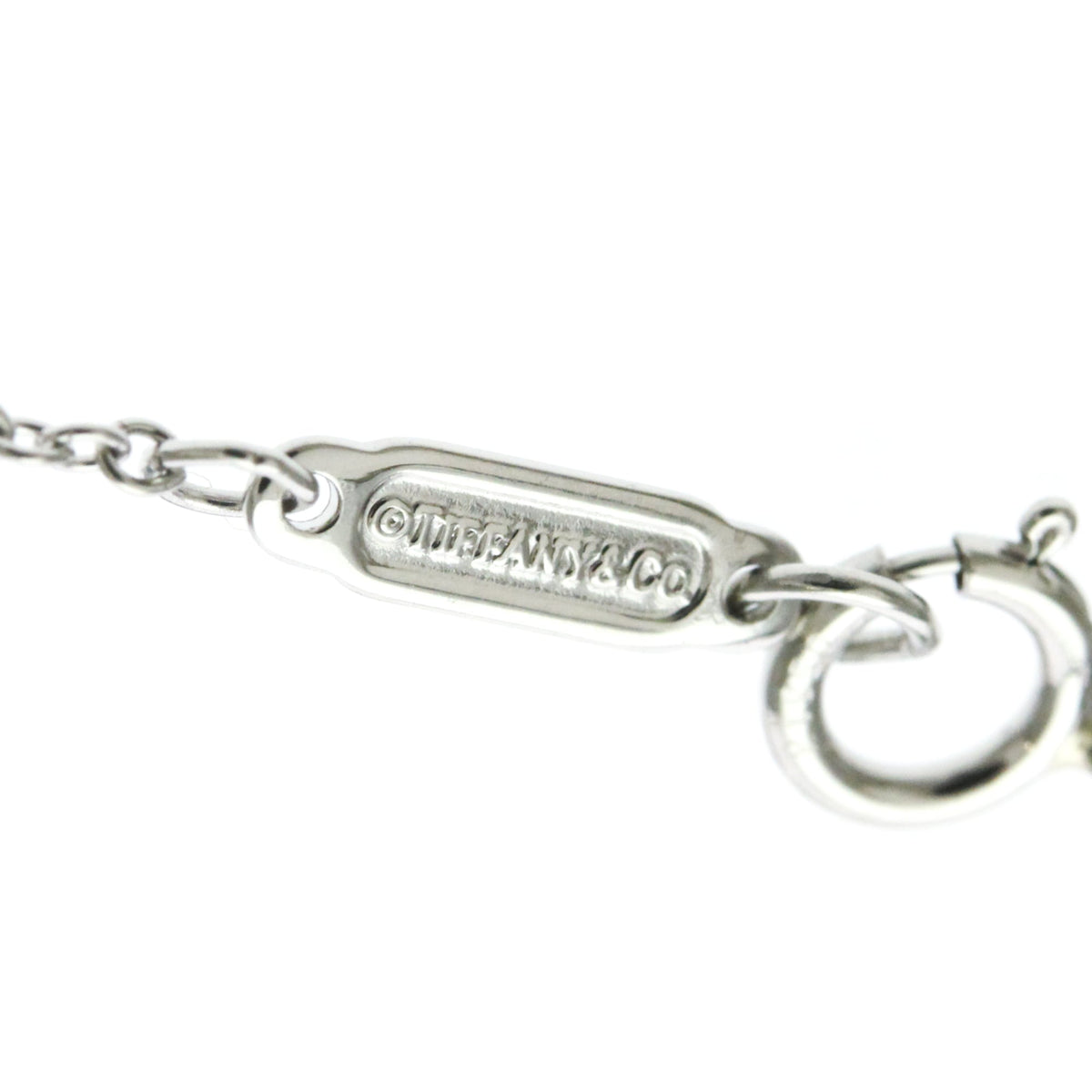 Tiffany & Co. Solitaire Pendant Platinum With Emerald Cut Diamond Silver Platinum Necklace Jewelry (Pre-Owned)