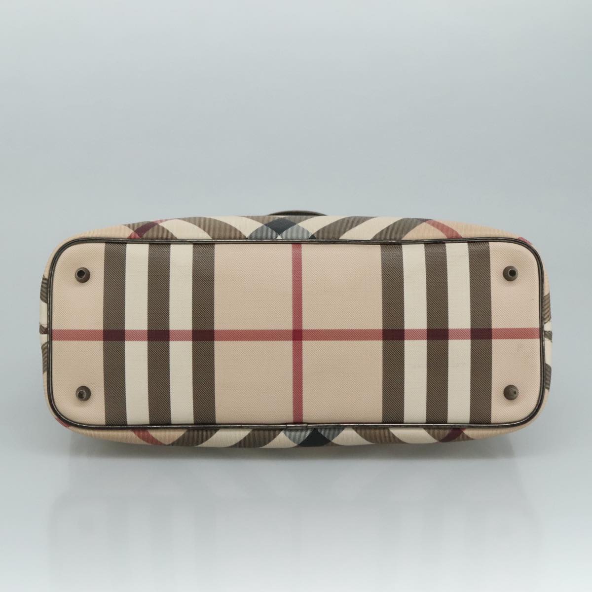 Burberry Nova Check Beige Canvas Tote Bag (Pre-Owned)