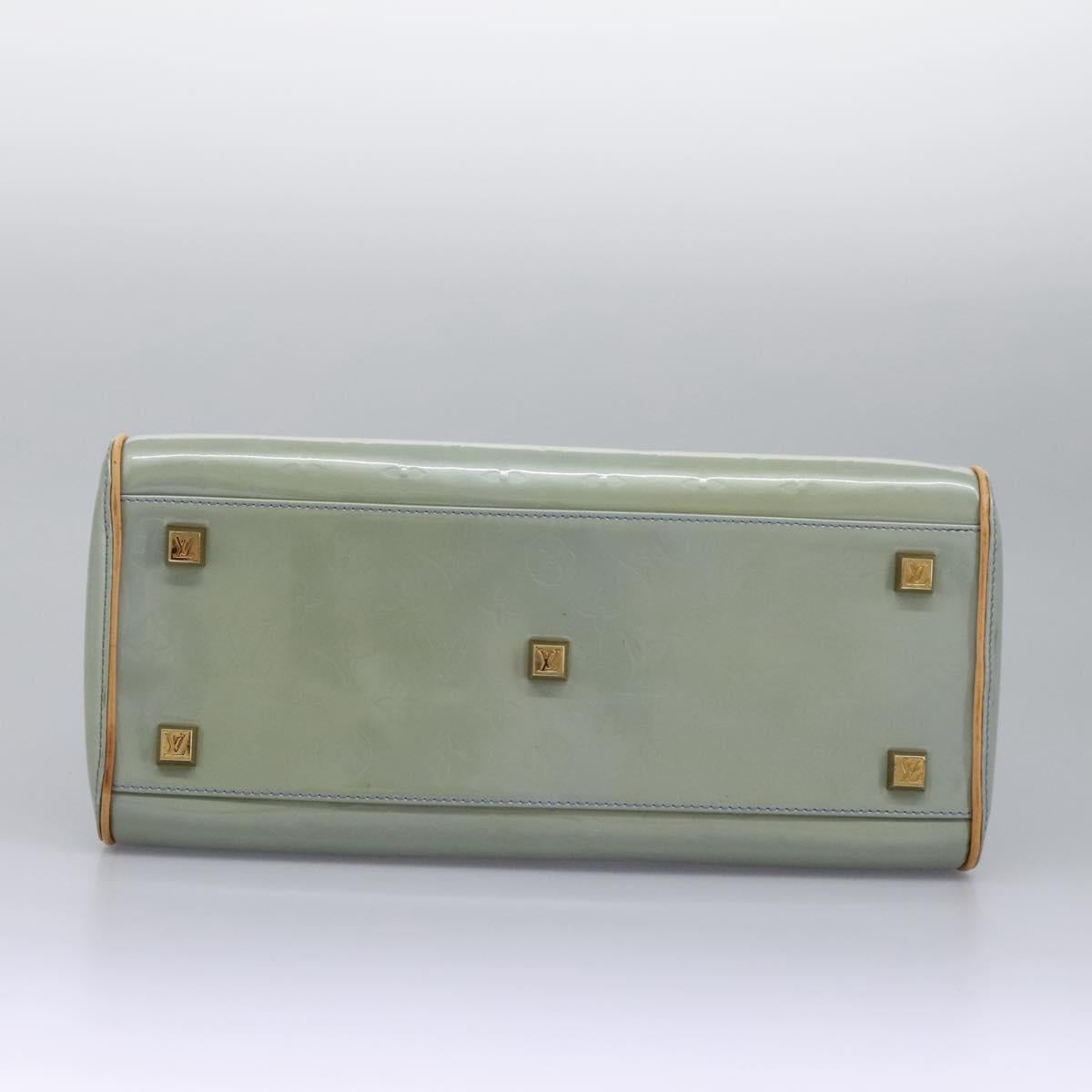 Louis Vuitton Tompkins Square Grey Patent Leather Handbag (Pre-Owned)