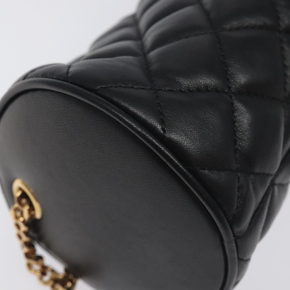 Versace Medusa Black Leather Shoulder Bag (Pre-Owned)