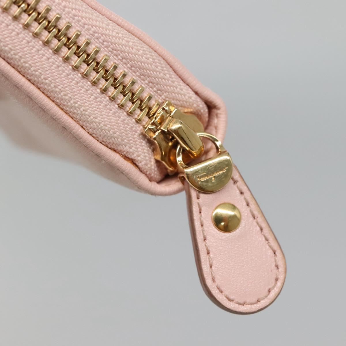 Salvatore Ferragamo Gancio Pink Leather Wallet (Pre-Owned)