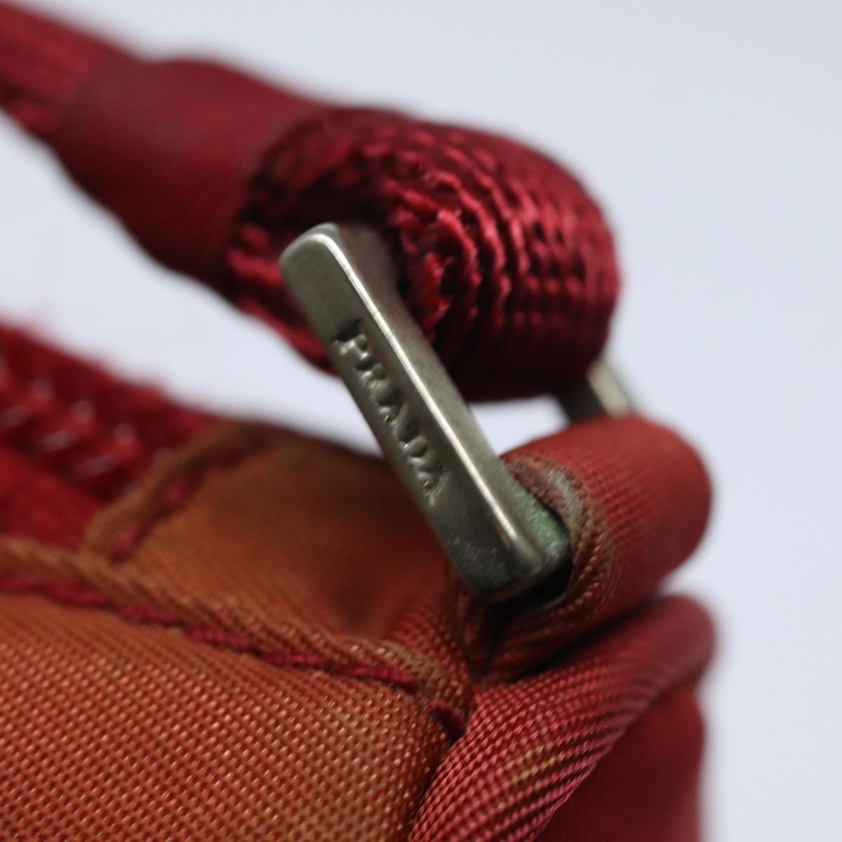 Prada Tessuto Red Synthetic Clutch Bag (Pre-Owned)