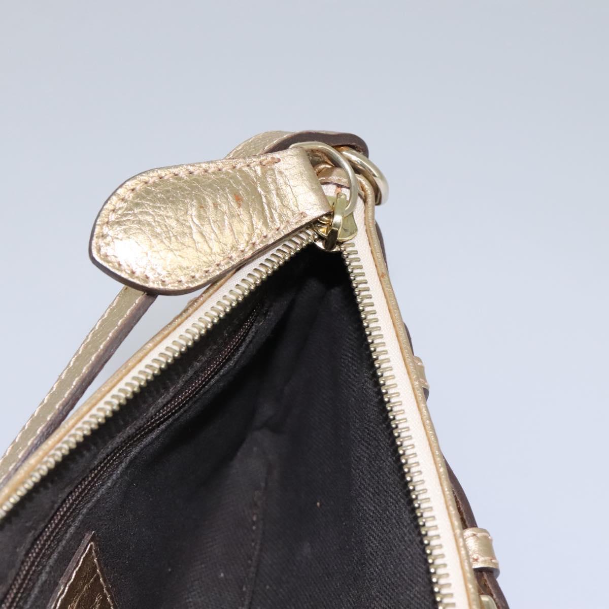 Burberry Haymarket Beige Canvas Shoulder Bag (Pre-Owned)