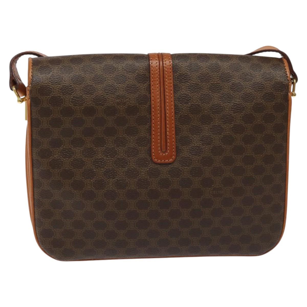 Céline Macadam Brown Canvas Shoulder Bag (Pre-Owned)