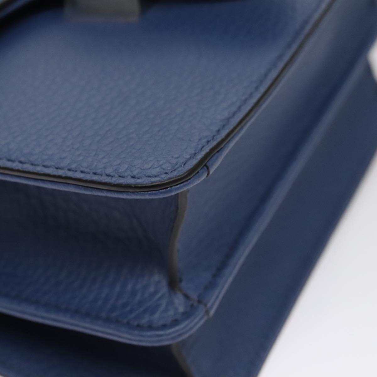 Gucci Interlocking Blue Leather Shoulder Bag (Pre-Owned)
